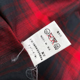 (DESIGNERS) NEPENTHES SHADOW PLAID OPEN COLLAR BOX SHIRT