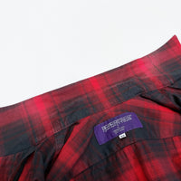 (DESIGNERS) NEPENTHES SHADOW PLAID OPEN COLLAR BOX SHIRT