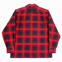 (DESIGNERS) NEPENTHES SHADOW PLAID OPEN COLLAR BOX SHIRT