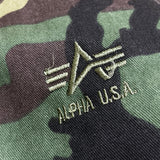 (VINTAGE) 2000'S MADE IN USA ALPHA CAMOUFLAGE PATTERN REVERSIBLE MA-1 FLIGHT JACKET