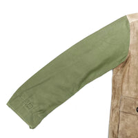 (DESIGNERS) MADE IN ITALY OFFICINE VINNCI NUBUCK LEATHER X M-65 REMAKE VALSTER JACKET
