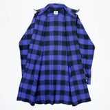 (DESIGNERS) NEEDLES SHADOW PLAID PATCH POCKET LONG LENGTH FLANNEL SHIRT WITH GUSSET