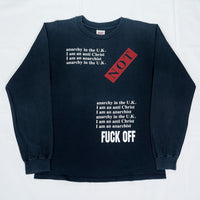 (T-SHIRT) 1990'S MADE IN USA ANARCHY IN THE U.K. LONG SLEEVE T-SHIRT