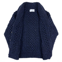 (VINTAGE) MADE IN SCOTLAND INVERALLAN SHAWL COLLAR FISHERMAN KNIT CARDIGAN