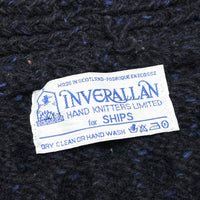 (VINTAGE) MADE IN SCOTLAND INVERALLAN SHAWL COLLAR FISHERMAN KNIT CARDIGAN