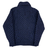 (VINTAGE) MADE IN SCOTLAND INVERALLAN SHAWL COLLAR FISHERMAN KNIT CARDIGAN